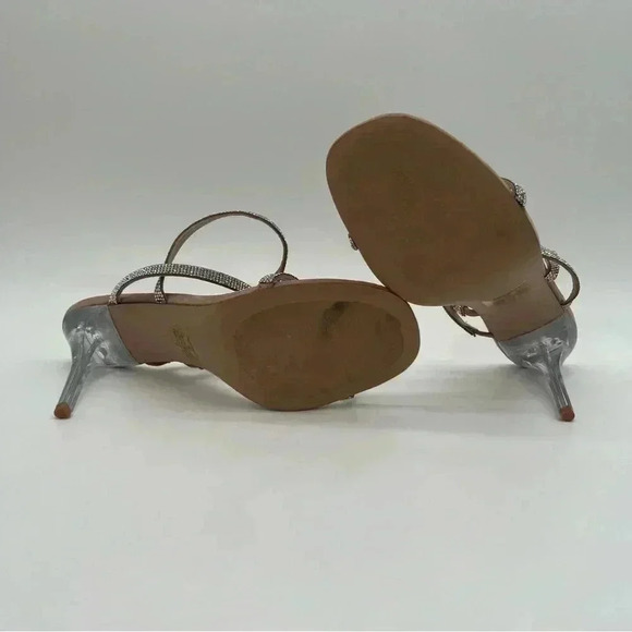 Steve Madden Snappy Crystal Strap Heeled Sandals - Size 11 - Holiday Glam - Picture 11 of 12